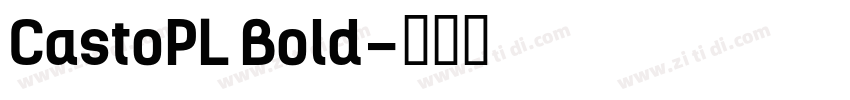 CastoPL Bold字体转换